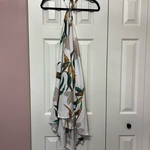 Women’s tropical halter tie dress
